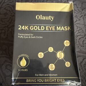 Olauty 24K Gold Eye Mask, Puffy Eyes, Dark Circles Treatment 30 Pair Sealed